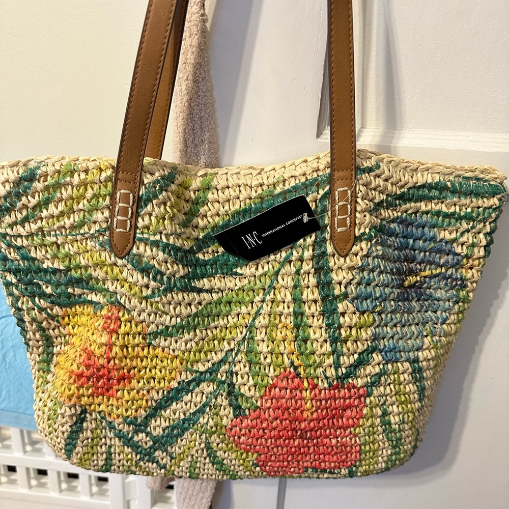 Floral beach bag